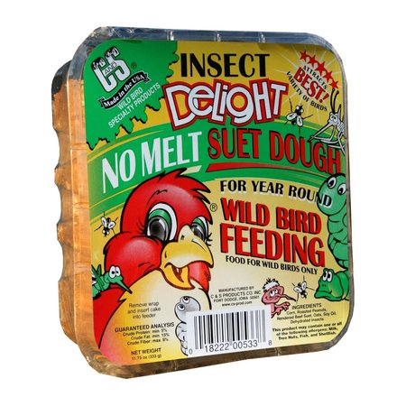C&S PRODUCTS C&S Products Insect Delight Assorted Species Beef Suet Wild Bird Food 11.75 oz 12533